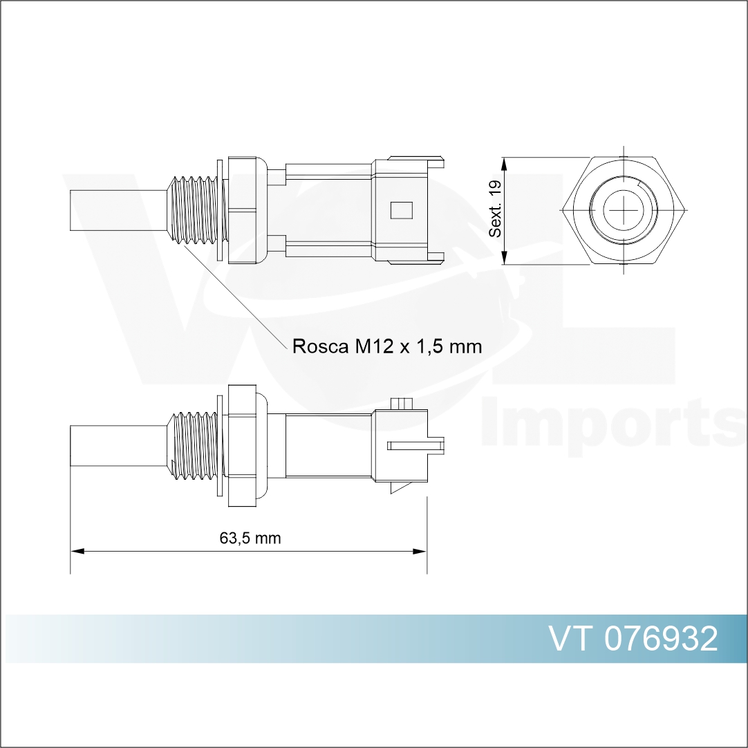Imagem 4 do produto SENSOR DE TEMPERATURA MOTOR VOLVO CE PÁS CARREGADEIRAS
